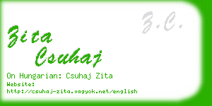 zita csuhaj business card